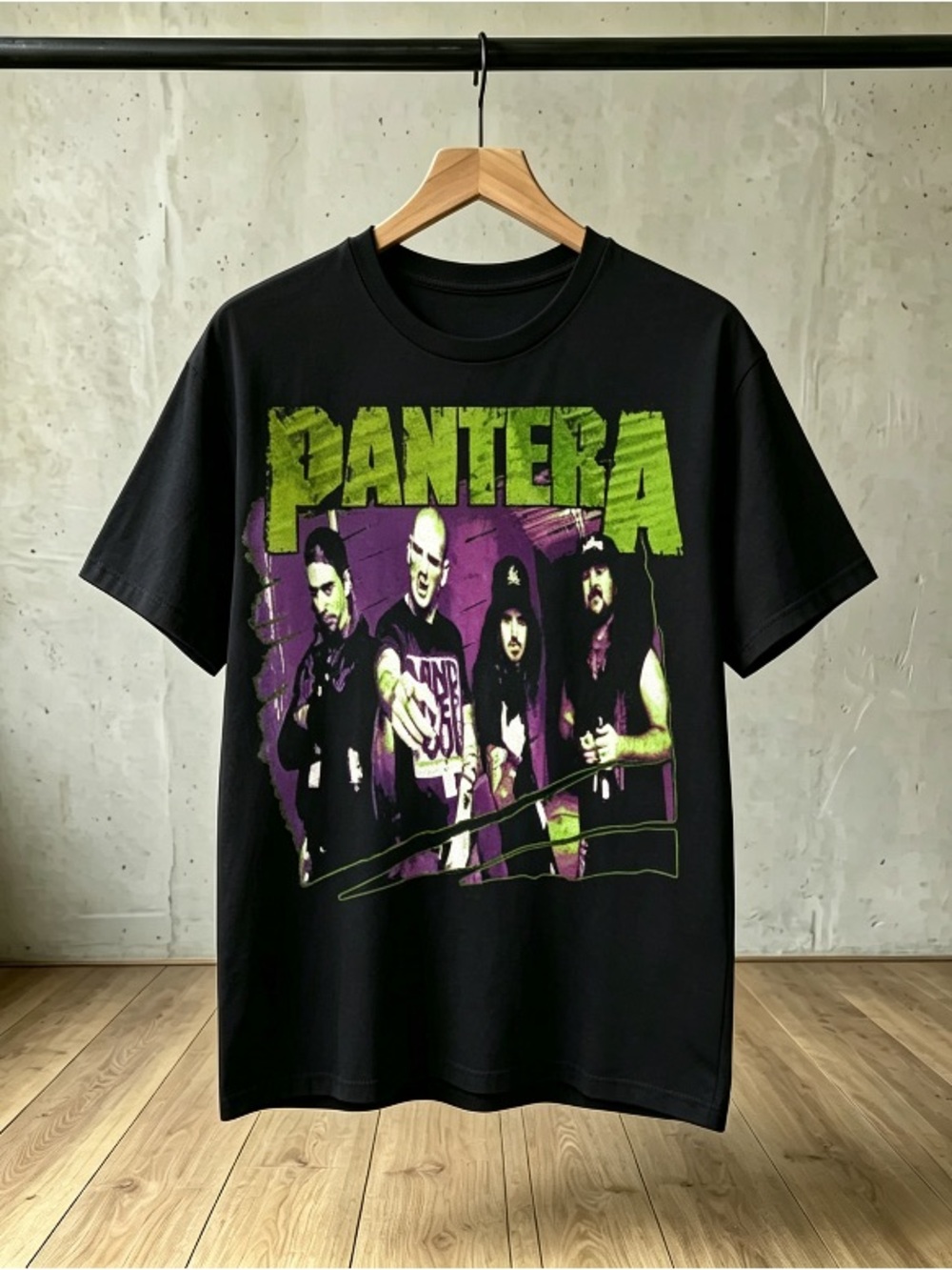 Pantera Official Group Sketch T-Shirt Black Unisex